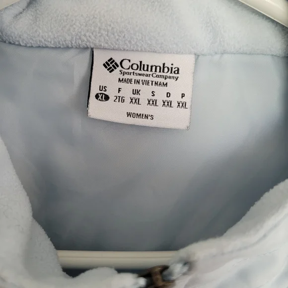 Columbia Sportswear Womens Size XL Full Zip Sleeveless Quilted Vest Light Blue - Picture 2 of 9